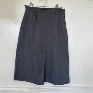 Vintage 1970s Liz Baker Black Skirt Pockets